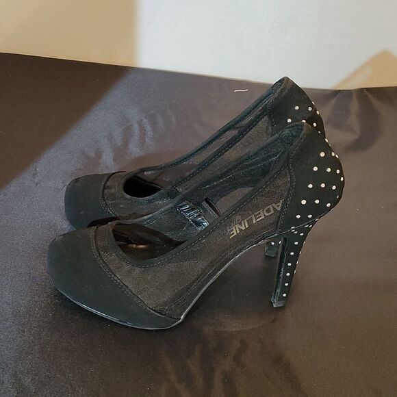 MADELINE GIRL BLACK HIGH HEEL PUMP SHOES - Picture 7 of 12